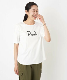 【SALE／30%OFF】GEORGES RECH [接触冷感]ドライコットンラウンドヘムロゴTシャツ ジョルジュ・レッシュ トップス カットソー・Tシャツ ホワイト パープル ブラック【送料無料】