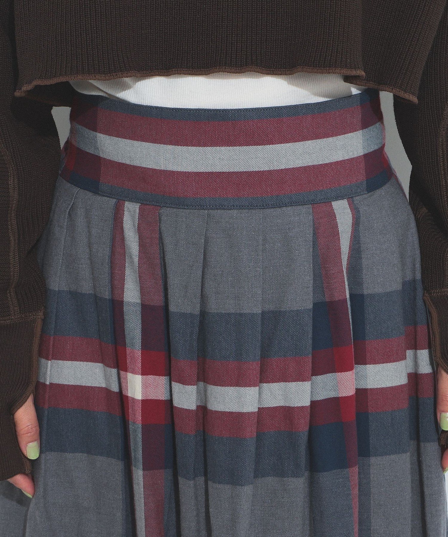 【セットアップ対応】BEAMS BOY / ビッグタータン スカート 23FW チェック柄 ロングスカート マキシスカート 定番デザイン