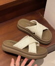 厚底サンダル レディース クロスサンダル