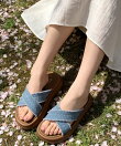 厚底サンダル レディース クロスサンダル