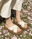 厚底サンダル レディース クロスサンダル