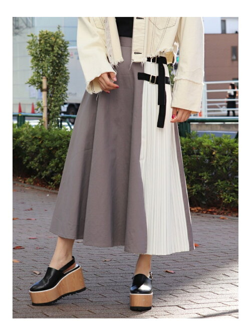 Murua サイドベルトフレアマキシスカート Rakuten Fashion 楽天