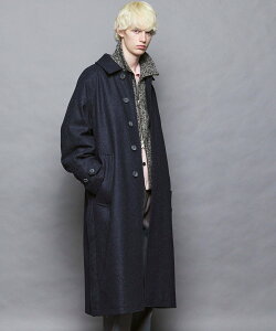 MAISON SPECIAL �yItalian Dead Stock Fabric�zPrime-Over Balmachan Coat ���]���X�y�V���� �W���P�b�g�E�A�E�^�[ �X�e���J���[�R�[�g �z���C�g �l�C�r�[ �s���N �O���[ �x�[�W�� �u���b�N�y���������z