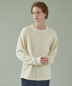 ABAHOUSE LASTWORD コットンブークレー クルーネックニット アバハウス トップス ニット ブラウン ブラック ホワイト【送料無料】