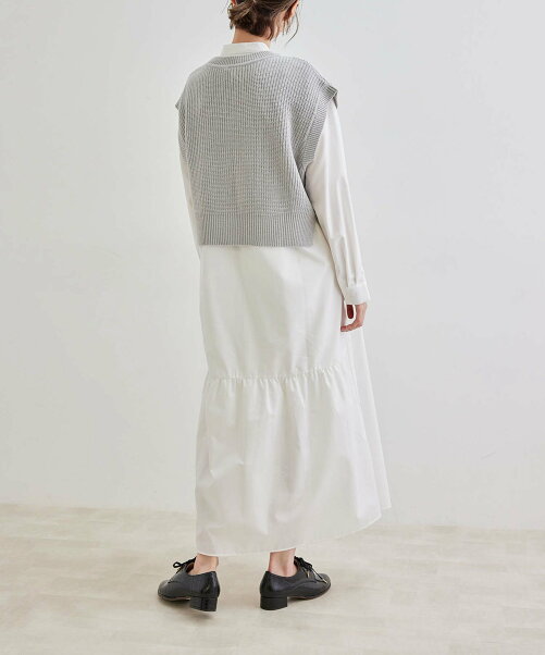Rope Picnic 芳根京子さん着用アイテム ニットベストセットシャツワンピース Rakuten Fashion 楽天ファッション 旧楽天ブランドアベニュー Dn80