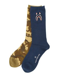 A BATHING APE 1ST SHARK SOCKS A xCVO GCv CEbOEFA C lCr[ O[ J[LO[