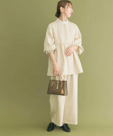 【SALE／60%OFF】URBAN RESEARCH ITEMS ジャケットフリルトップス×パンツセット アーバンリサーチアイテムズ スーツ・フォーマル セットアップスーツ ベージュ ブラック【送料無料】