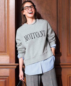 【SALE／25%OFF】UNFILO ハイストレッチ ロゴスウェット アンフィーロ トップス スウェット・トレーナー グレー ネイビー【送料無料】