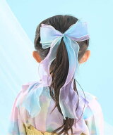 Lycee mine オーロラビックリボンヘアクリップ【子供服】【キッズ】【女の子】 ナルミヤオンライン ヘア…