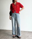 【U.S. POLO ASSN.】襟付きジップ半袖カーディガン