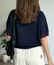 【U.S. POLO ASSN.】襟付きジップ半袖カーディガン