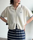 【U.S. POLO ASSN.】襟付きジップ半袖カーディガン