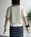 【U.S. POLO ASSN.】襟付きジップ半袖カーディガン