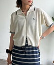 【U.S. POLO ASSN.】襟付きジップ半袖カーディガン