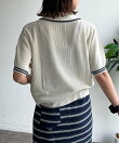 【U.S. POLO ASSN.】襟付きジップ半袖カーディガン