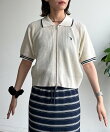 【U.S. POLO ASSN.】襟付きジップ半袖カーディガン