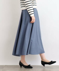 【SALE／27%OFF】grove デニムライクフレアスカート グローブ スカート その他のスカート ブルー ネイビー