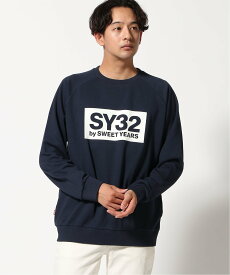 【SALE／30%OFF】SY32 by SWEET YEARS SY32 by SWEET YEARS/(U)BOX LOGO P/O CREW レアリゼ トップス スウェット・トレーナー グレー ブラック ネイビー【送料無料】