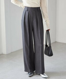 【SALE／17%OFF】Ranan Ranan/(W)ウーリッシュポリ2タックワイドパンツ ラナン パンツ その他のパンツ パープル ベージュ グレー ブラック ホワイト