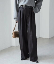 【SALE／17%OFF】Ranan Ranan/(W)ウーリッシュポリ2タックワイドパンツ ラナン パンツ その他のパンツ パープル ベージュ グレー ブラック ホワイト