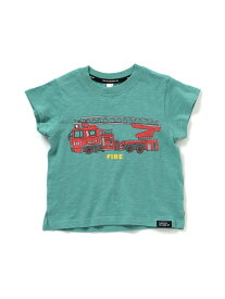 【SALE／20%OFF】apres les cours SwimmyDesignLab はたらく車Tシャツ エフオーオンラインストア トップス カットソー・Tシャツ レッド グリーン ホワイト ネイビー