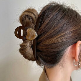 【SALE／10%OFF】miniministore ヘアクリップ バンスクリップ 樹脂ハート ミニミニストア ヘアアクセサリー バレッタ・ヘアクリップ・ヘアピン ブラウン グレー グリーン