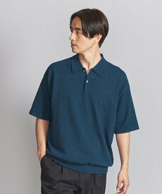 BEAUTY&YOUTH UNITED ARROWS リング コットン 2B ニット ポロシャツ ビューティー＆ユース　ユナイテッドアローズ トップス ニット ブルー ホワイト ブラック【送料無料】