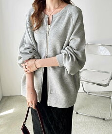 【SALE／10%OFF】GeeRA 前後2WAYダブルジップスウェット ジーラ トップス カットソー・Tシャツ グレー ホワイト ブラック