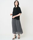【大きいサイズ/セットアップ対応】プリーツチュールスカート