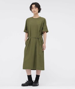 MARGARET HOWELL FLUID COTTON BLEND DRESS �}�[�K���b�g�E�n�E�G�� �����s�[�X�E�h���X ���̑��̃����s�[�X�E�h���X �u���b�N �O���[���y���������z