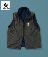Columbia Columbia×FREAK'S STORE 別注 インペリアルパーク ワンポイントロゴ リバーシブル ベスト 【限…