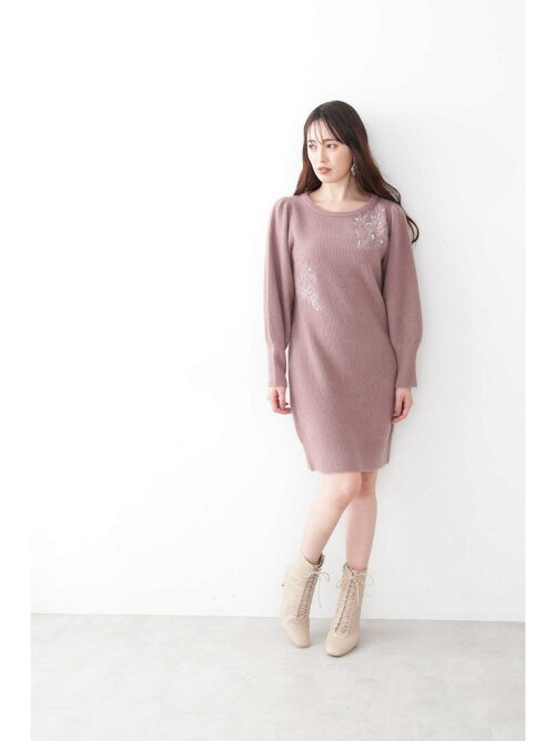 Jill By Jillstuart フラワービジューニットワンピース Rakuten Fashion 楽天ファッション 旧楽天ブランドアベニュー Bf3092