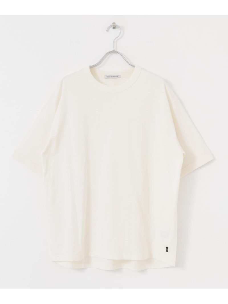 【SALE／10%OFF】URBAN RESEARCH WORK NOT WORK Crew-Neck Jersey T-Shirts アーバンリサーチ カットソー Tシャツ グレー ブラウン ブルー【送料無料】