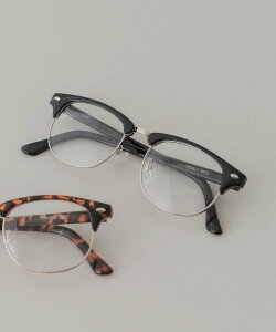 SMELLY ハーフリムダテメガネ スメリー ファッション雑貨 メガネ ブラック