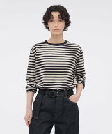 MARGARET HOWELL STRIPE COTTON JERSEY TOP マーガレット・ハウエル トップス その他のトップス ブラック…