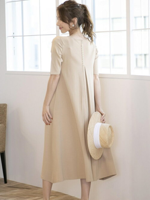 Queens Court 大きいサイズ バックパールボタンワンピース Rakuten Fashion 楽天ファッション 旧楽天ブランドアベニュー Cv5093