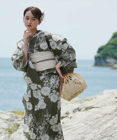 utatane 浴衣 セット レディース 浴衣セット 大人 3点セット(浴衣/帯/下駄) フリー ウタタネ 着物・浴衣・和装小物 浴衣 グリーン【送料無料】
