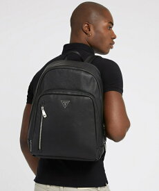 【SALE／30%OFF】GUESS (M)CERTOSA Saffiano Zip Backpack ゲス バッグ リュック・バックパック ブラック ブルー【送料無料】