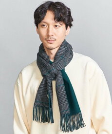 【SALE／40%OFF】BEAUTY&YOUTH UNITED ARROWS カシミヤ ダブルフェイス チェック マフラー ユナイテッドアローズ アウトレット ファッション雑貨 マフラー・ストール・ネックウォーマー グレー ホワイト【送料無料】