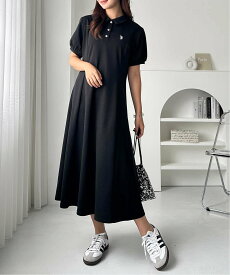 【SALE／40%OFF】GeeRA 【U.S.POLOASSN】ポロ衿ワンピース ジーラ ワンピース・ドレス ワンピース グレー ブラック ネイビー【送料無料】