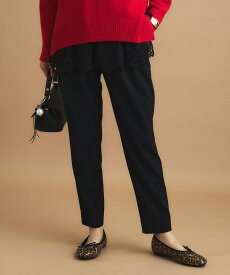 INDIVI 人気NO.1【褒められパンツ/高ストレッチ/ウエストゴム】タックテーパードパンツ インディヴィ パンツ その他のパンツ グレー ネイビー ブラック ホワイト ワインレッド【送料無料】