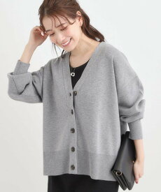 【SALE／10%OFF】SHOO・LA・RUE 【洗える/毛玉レス】表面がきれいなVネックカーディガン シューラルー トップス カーディガン レッド ネイビー グレー グリーン【送料無料】