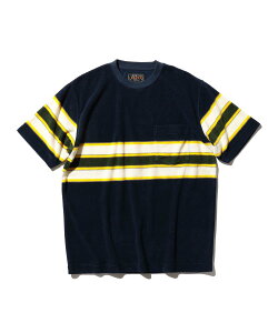 �ySALE�^50%OFF�zBEAMS PLUS Pocket Tee Stripe Pile �r�[���X �A�E�g���b�g �g�b�v�X �J�b�g�\�[�ET�V���c �l�C�r�[ �x�[�W�� �C�G���[�y���������z