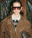 タックポケットハイネックスエードブルゾン / Tuck Pocket High-Neck Suede Blouson