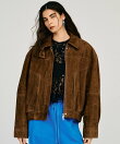 タックポケットハイネックスエードブルゾン / Tuck Pocket High-Neck Suede Blouson