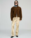 タックポケットハイネックスエードブルゾン / Tuck Pocket High-Neck Suede Blouson