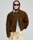 タックポケットハイネックスエードブルゾン / Tuck Pocket High-Neck Suede Blouson