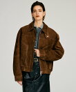 タックポケットハイネックスエードブルゾン / Tuck Pocket High-Neck Suede Blouson