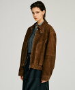 タックポケットハイネックスエードブルゾン / Tuck Pocket High-Neck Suede Blouson