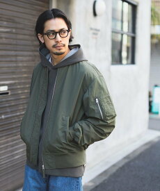 【SALE／30%OFF】B:MING by BEAMS B:MING by BEAMS / 撥水 CORDURA(R) MA-1 ビーミング ライフストア バイ ビームス ジャケット・アウター ブルゾン・ジャンパー ブラック カーキ【送料無料】